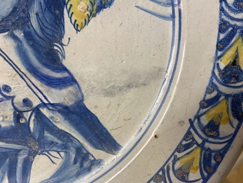 A Dutch maiolica orangist portrait dish with Prince William II of Orange, mid 17th C.